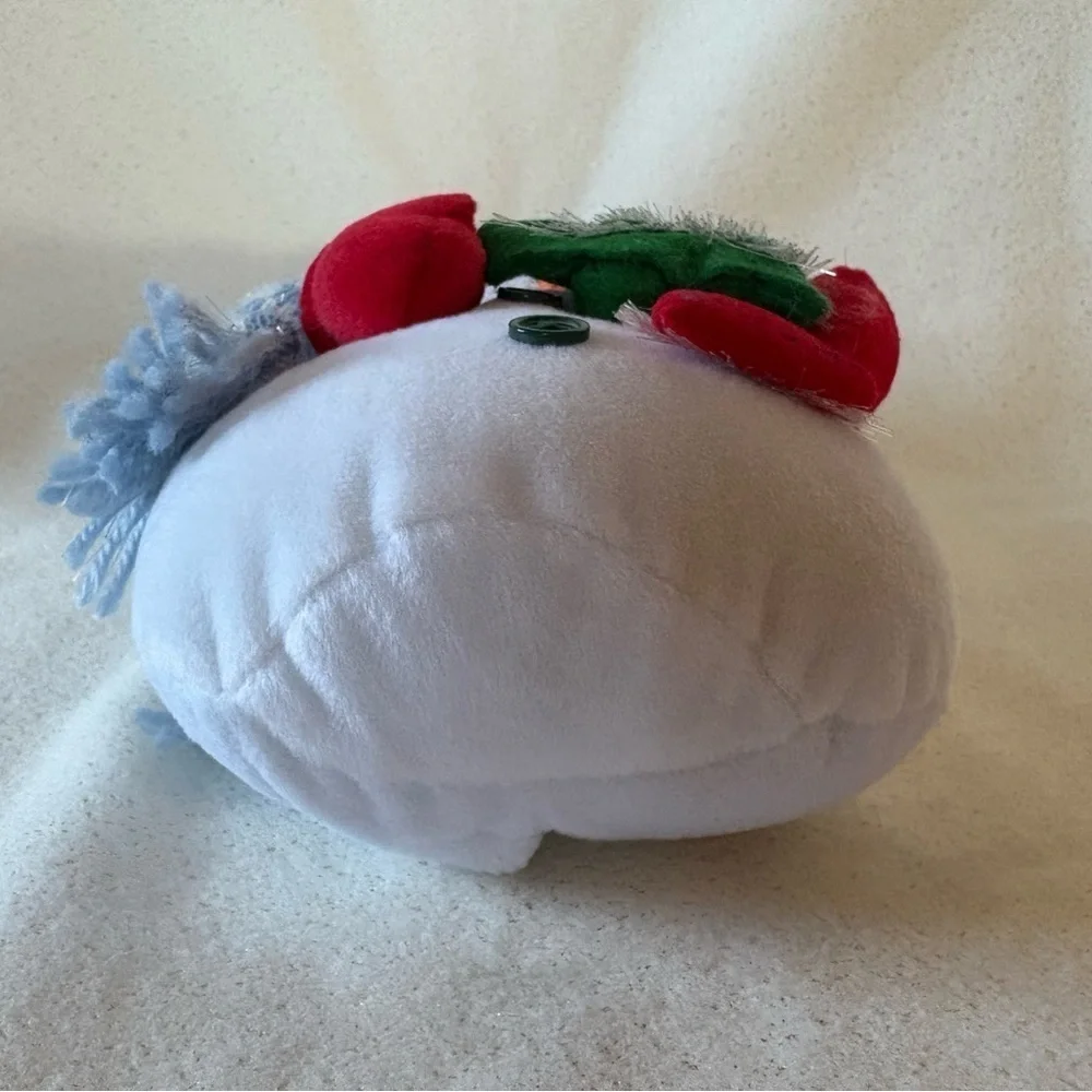 Unbranded Glowing Christmas Plushie Fiber Optic Snowman Holding Christmas Tree